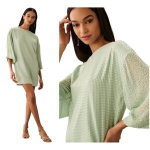 NWT! Anthropologie | Let Me Be Sequin Mini Dress in Mint Green. Size Medium.